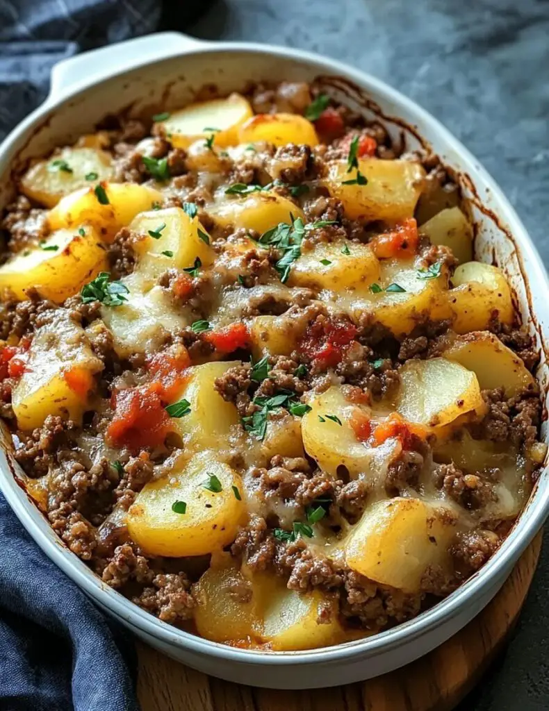 Ground Beef and Potato Casserole
