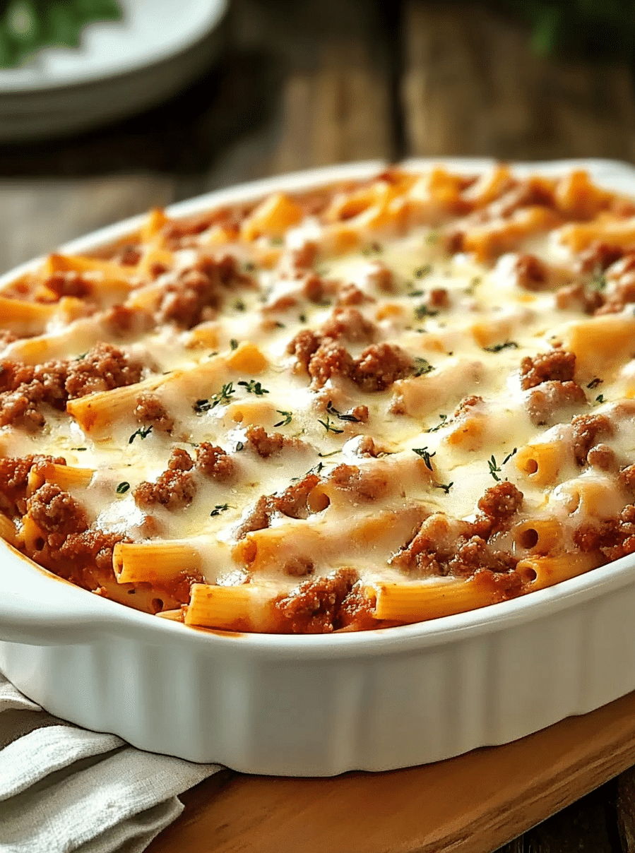 Baked Ziti with Ground Beef