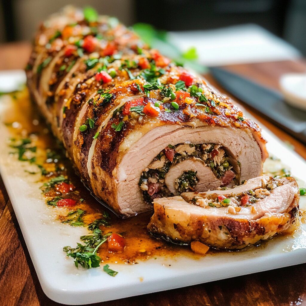 Christmas Stuffed Pork Roast