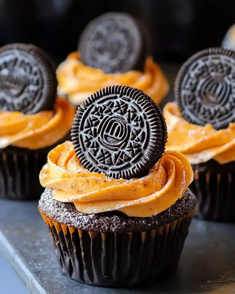 Pumpkin Oreo Cupcakes