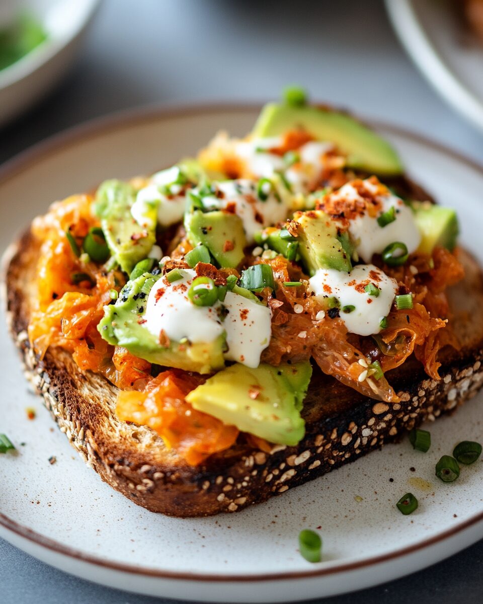 Kimchi Avocado Toast