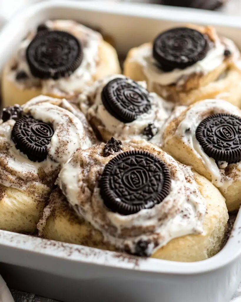 The ULTIMATE Oreo Cookies and Cream Cinnamon Rolls