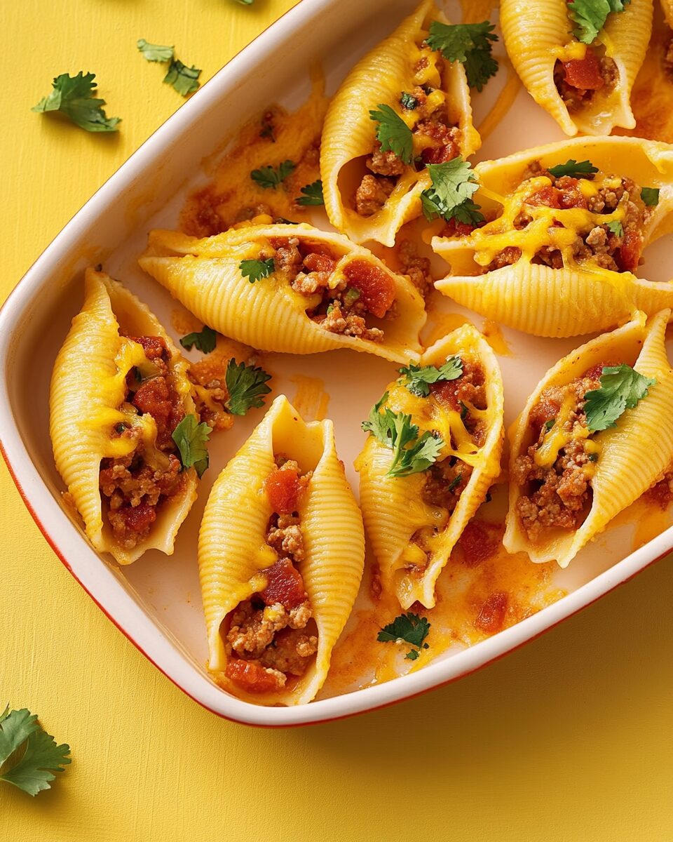 Cheesy Taco-Stuffed Pasta Shells