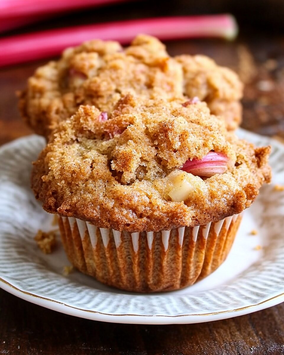 Cinnamon-Topped Rhubarb Muffins – Grandma Approved