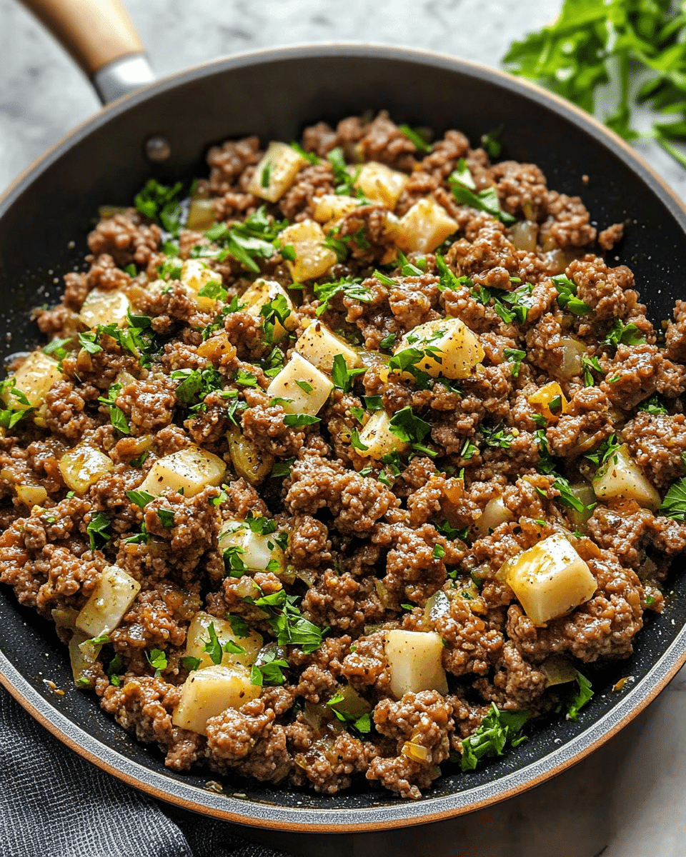 Garlic Butter Ground Beef Skillet