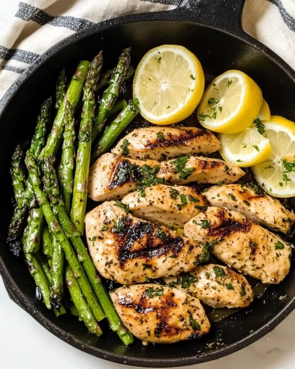 Grilled Lemon Chicken with Asparagus