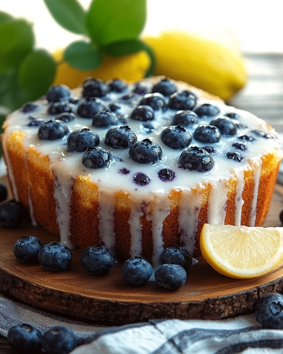 Zesty Blueberry Yogurt Cake