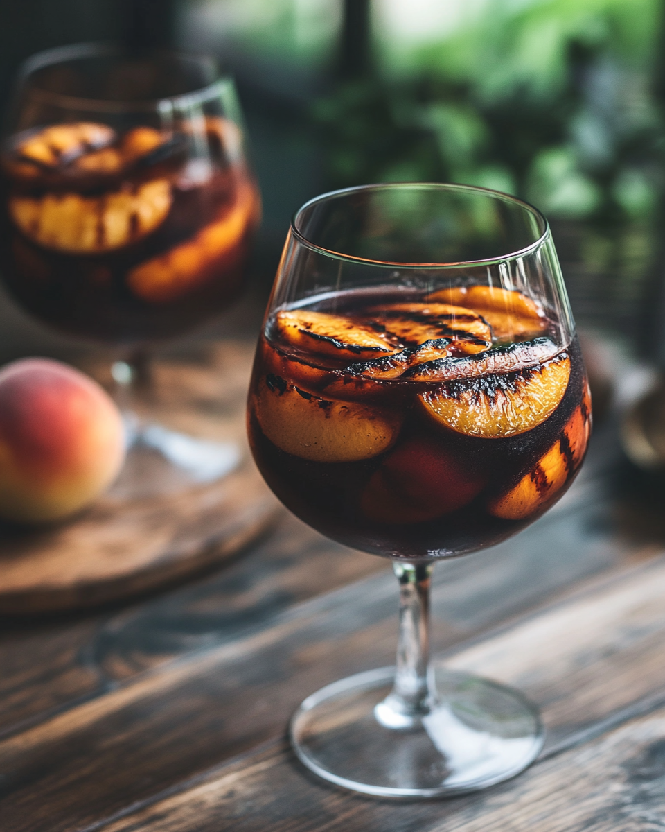 Grilled Peach Sangria