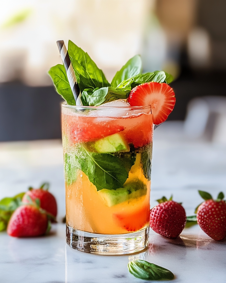 Strawberry Basil Mojito