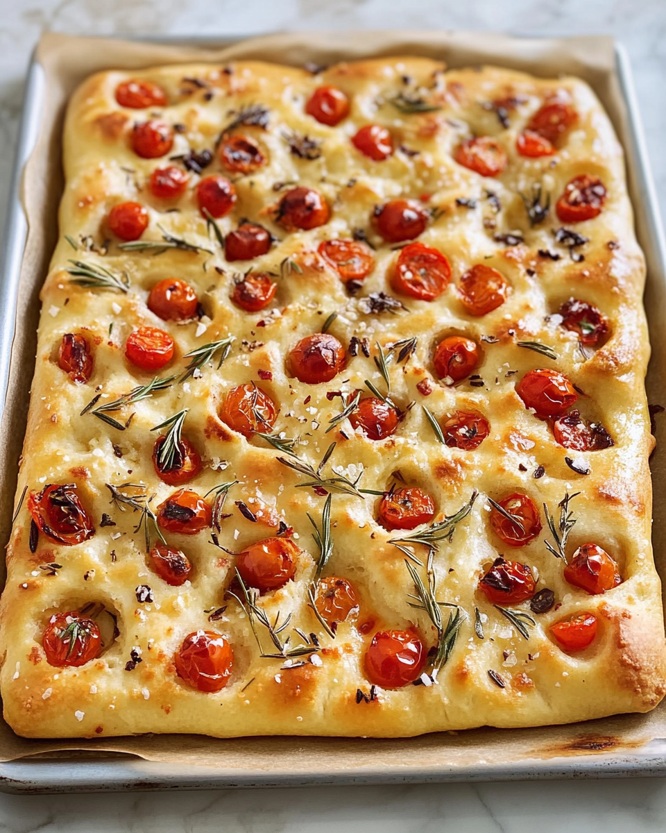 Rustic Tomato Herb Focaccia