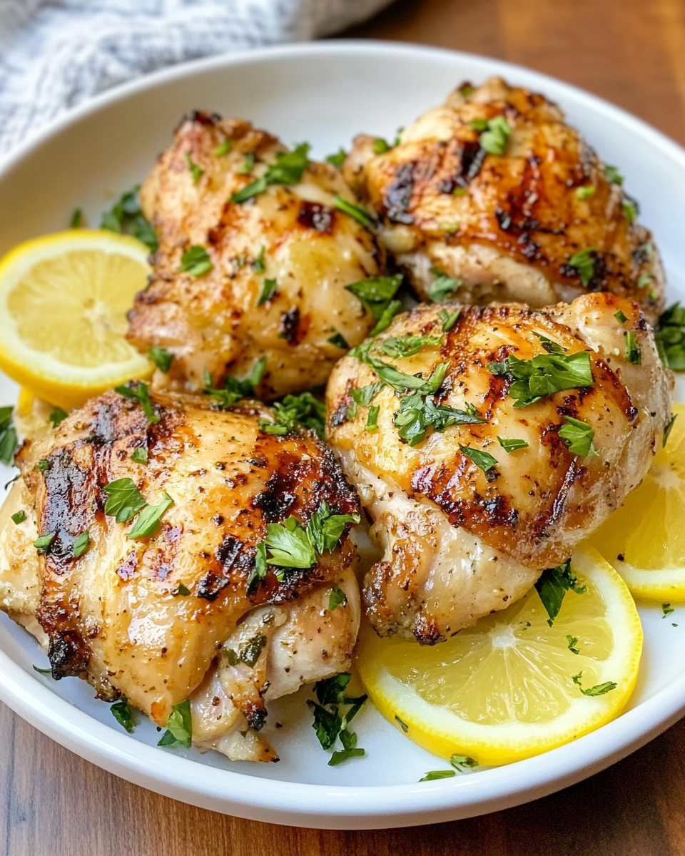 Lemon Garlic Chicken Thighs