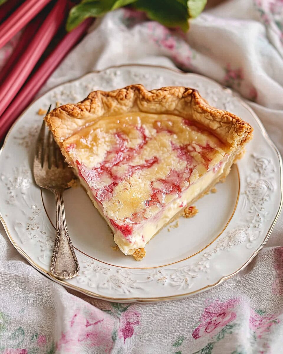 Easy Rhubarb Custard Pie – Vintage Treat