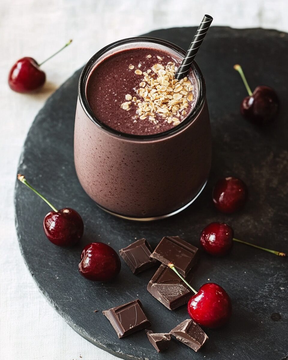 Chocolate Cherry Protein Smoothie