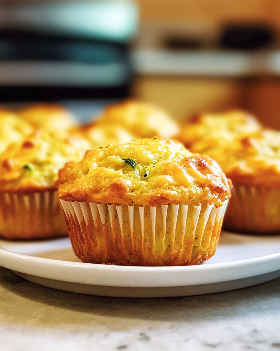 Savory Zucchini Cheese Muffins