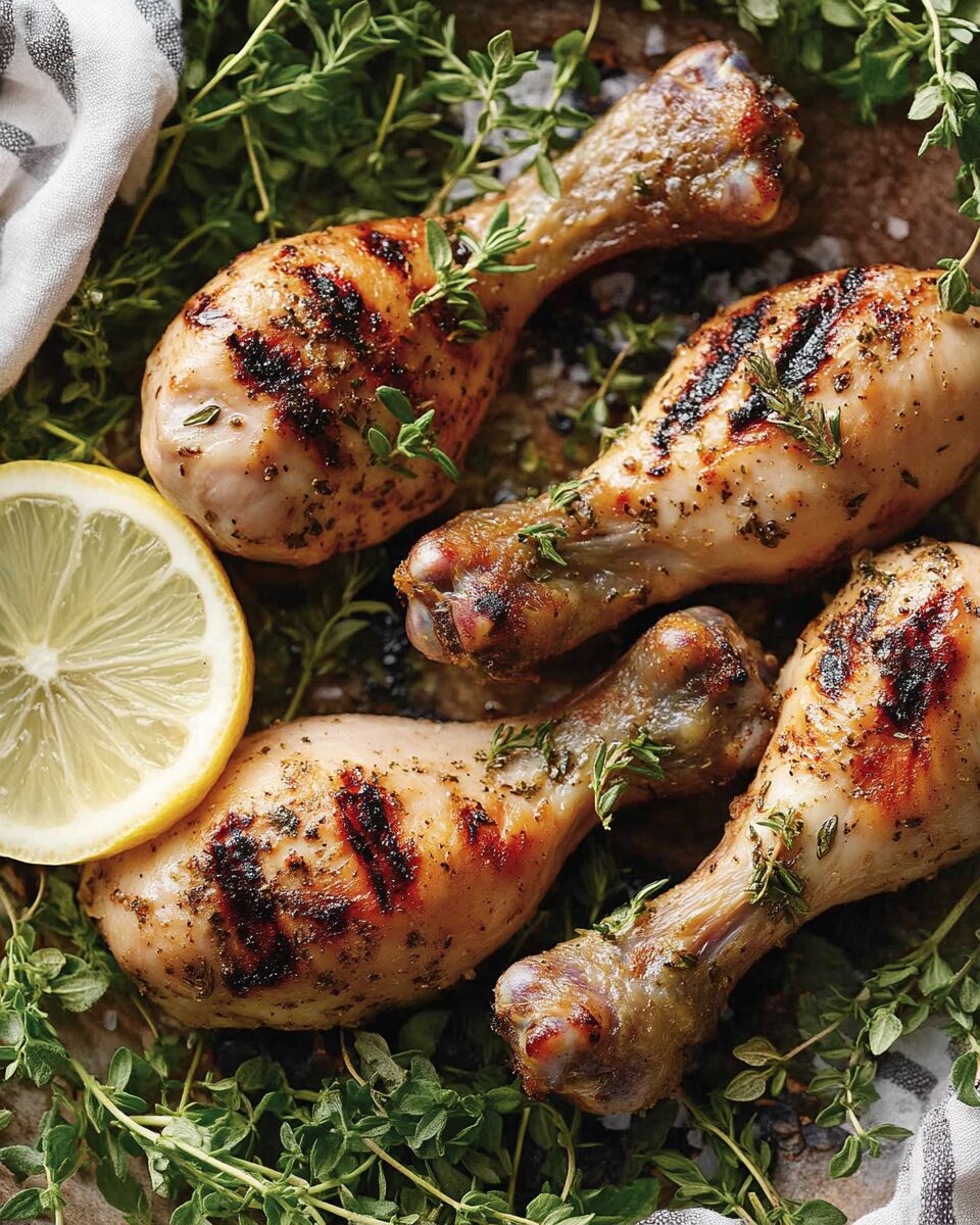 Juicy Grilled Chicken Drumsticks with Herb Marinade