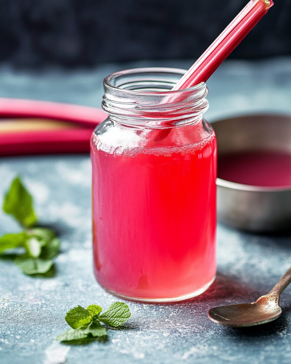 Homemade Rhubarb Simple Syrup