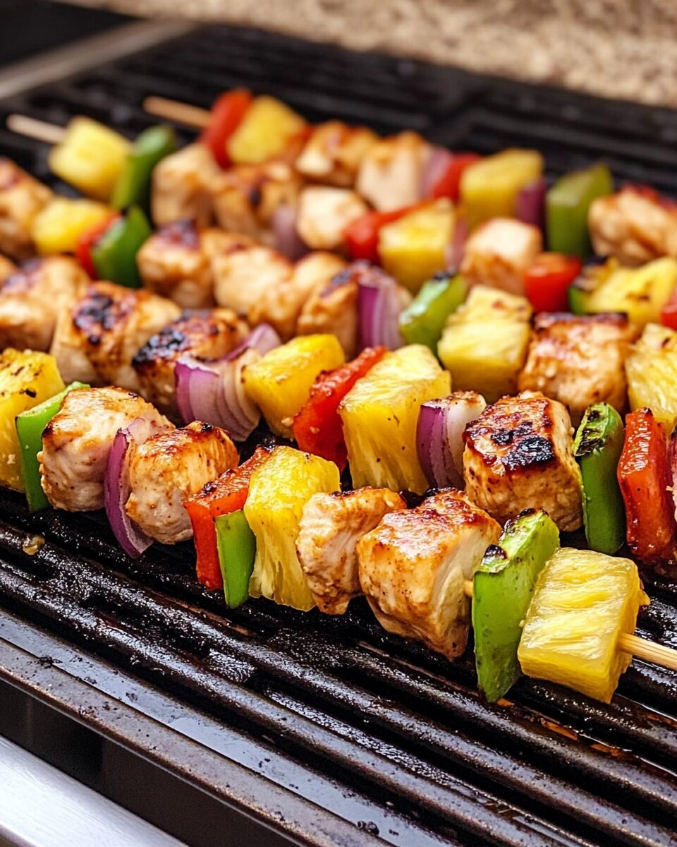 BBQ Pineapple Chicken Kabobs