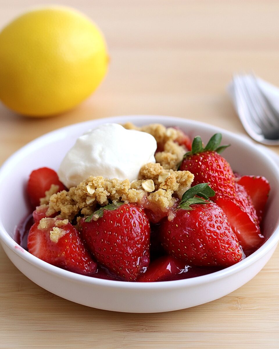 Strawberry Rhubarb Crisp – Crockpot Summer Dessert