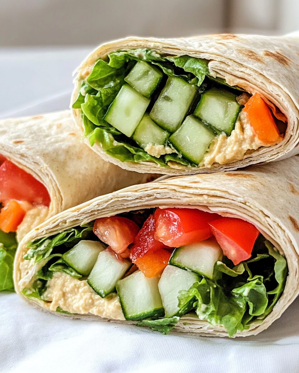 Hummus Pita Wrap – Quick College Breakfast