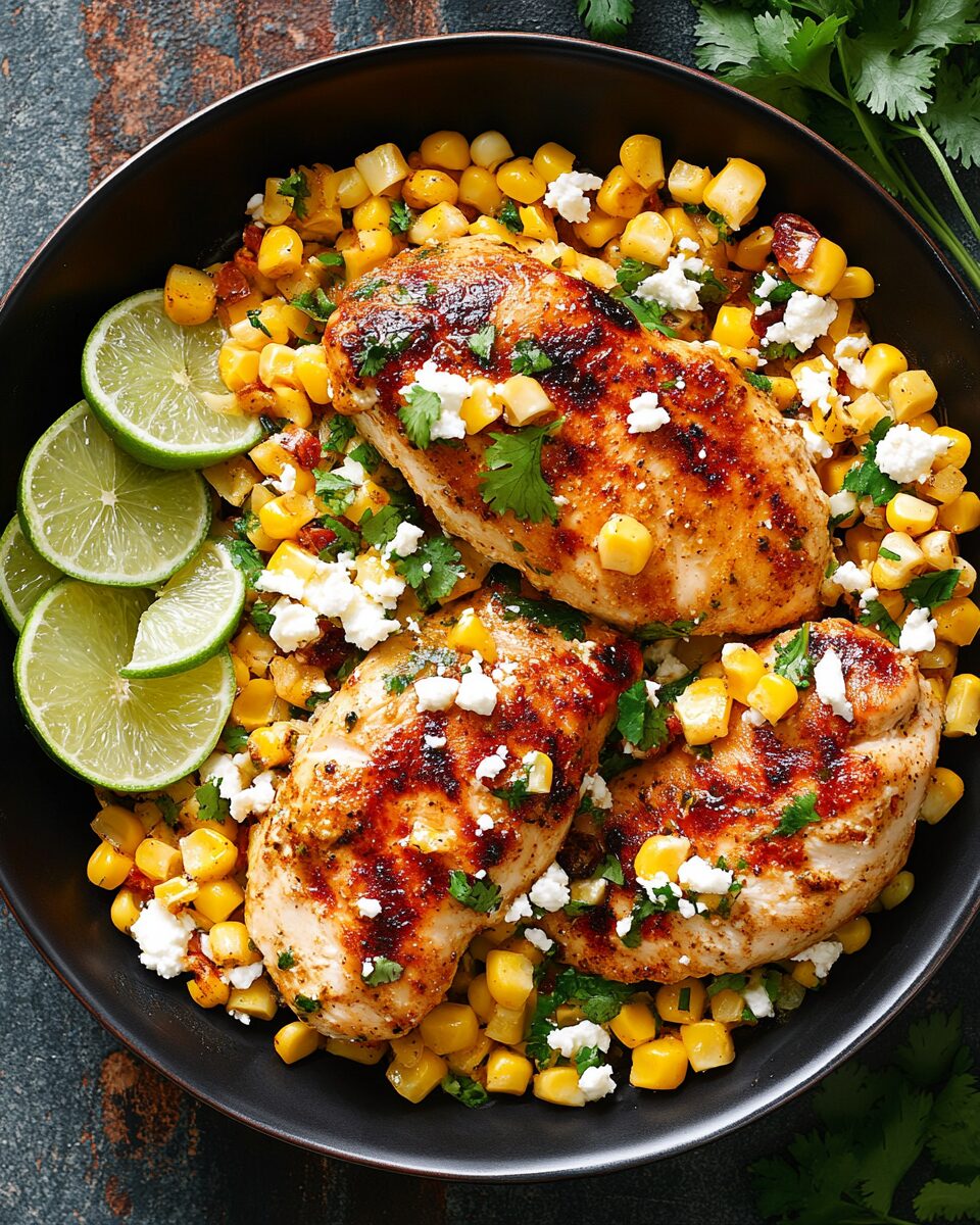 Cilantro Lime Chicken with Corn and Feta