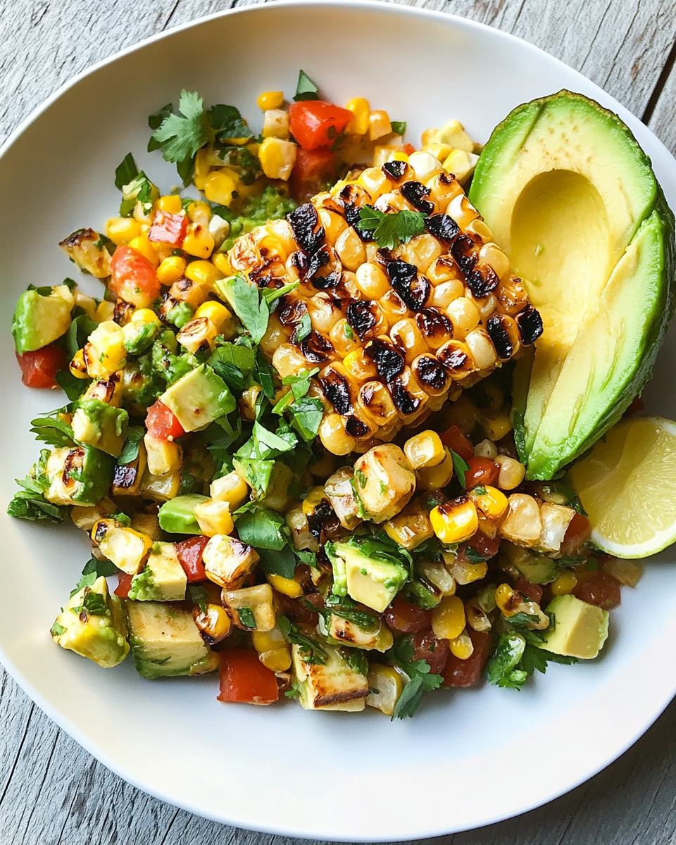 Grilled Corn and Avocado Salad
