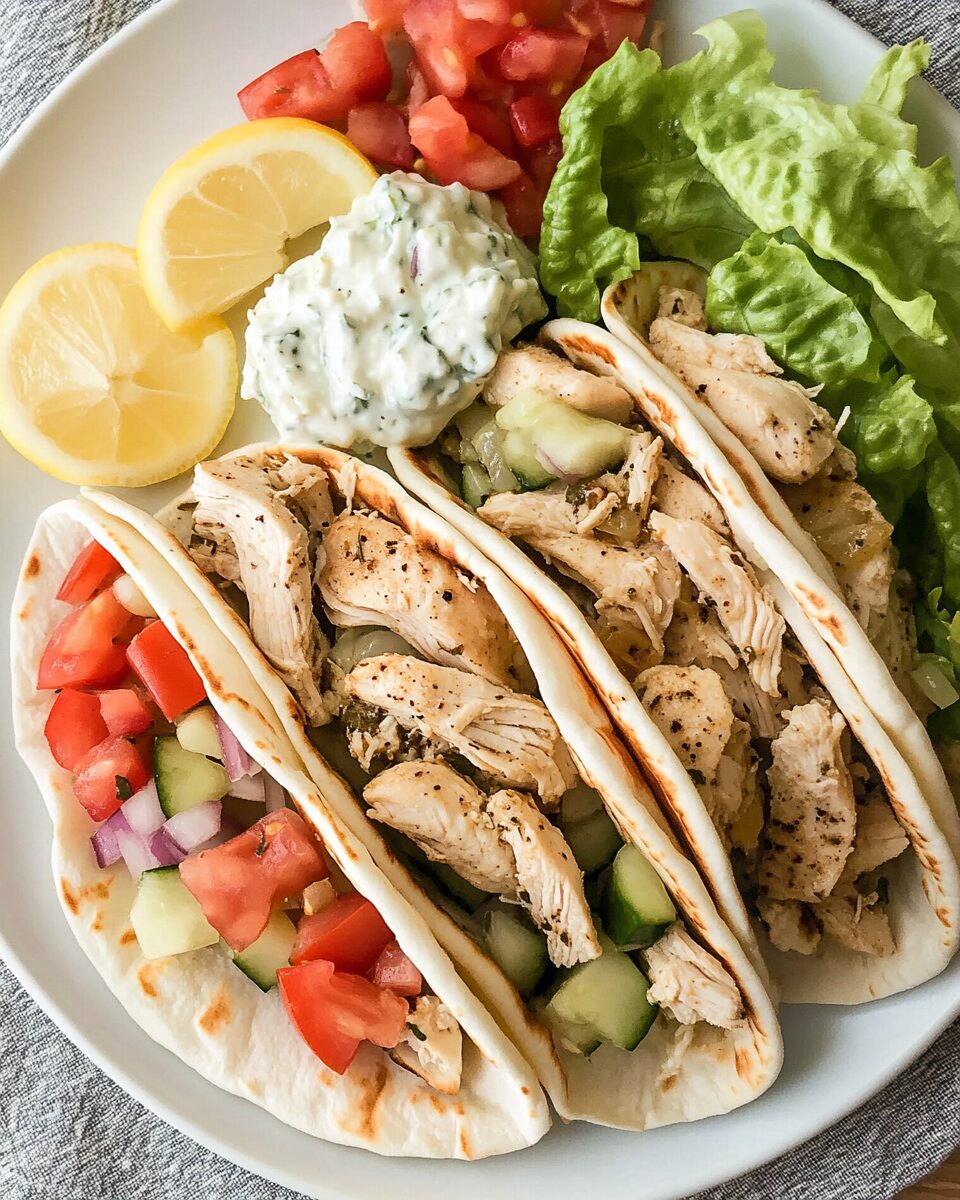 Greek Chicken Gyros – Summer Crockpot Version