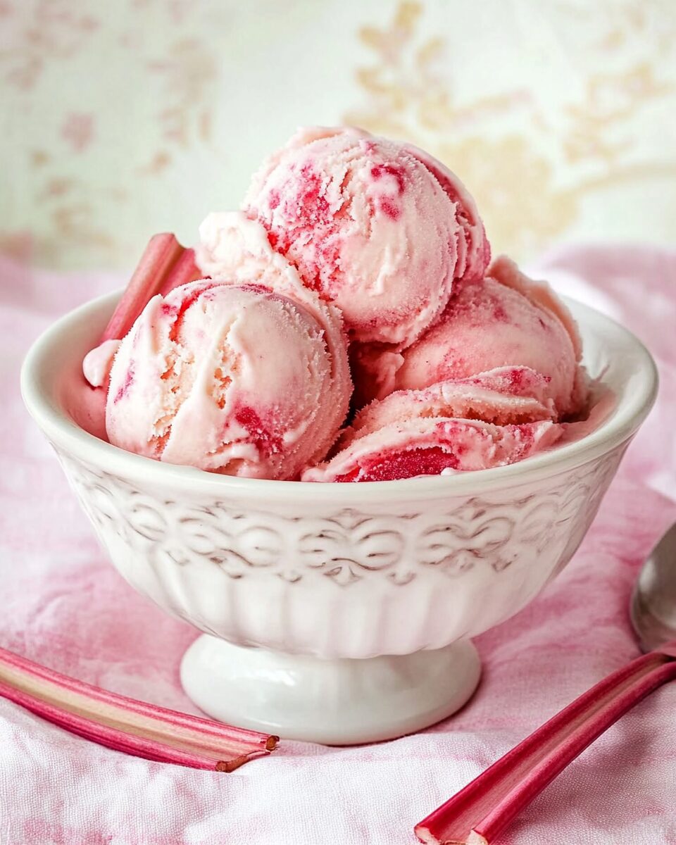 Creamy Rhubarb Ice Cream
