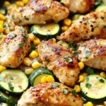 Garlic Butter Chicken with Zucchini and Corn