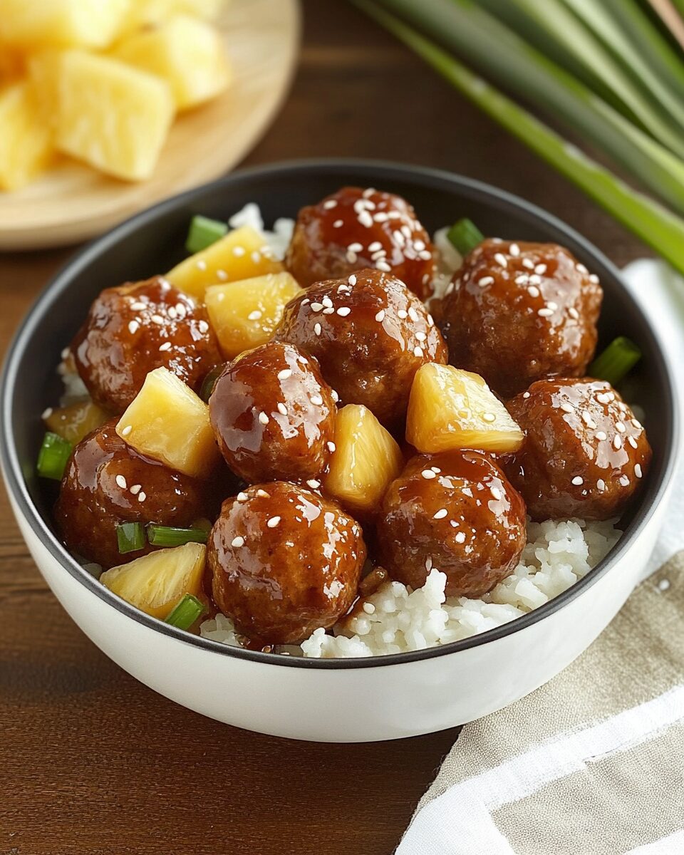 Pineapple Teriyaki Meatballs – Summer Crockpot