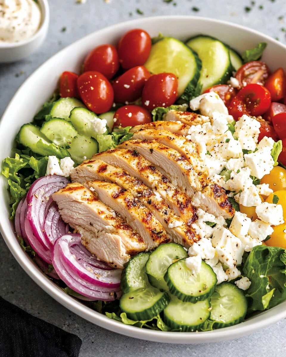 Greek Chicken Salad Bowls