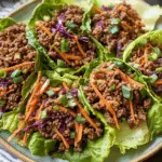 Thai Peanut Ground Beef Lettuce Wraps