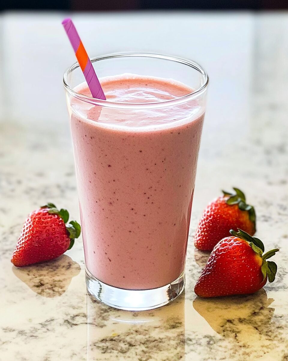 Strawberry Oat Protein Smoothie