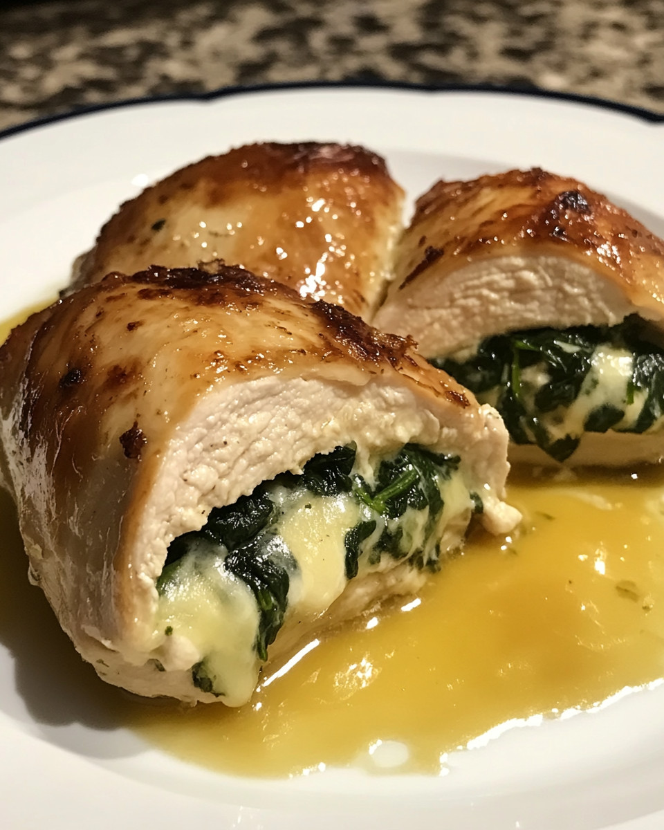 Stuffed Chicken Breast with Spinach and Cheese