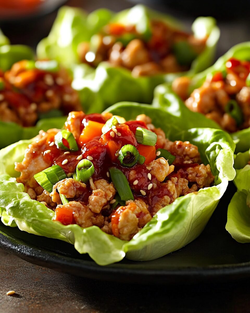 Spicy Sriracha Chicken Lettuce Wraps
