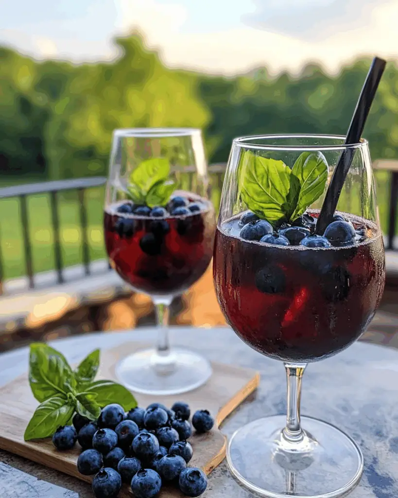Blueberry Basil Sangria
