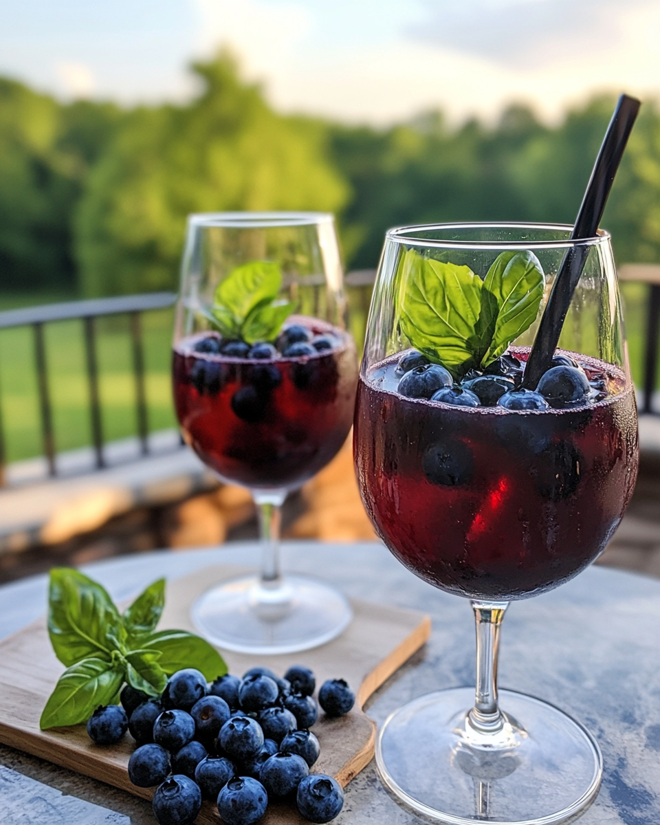 Blueberry Basil Sangria