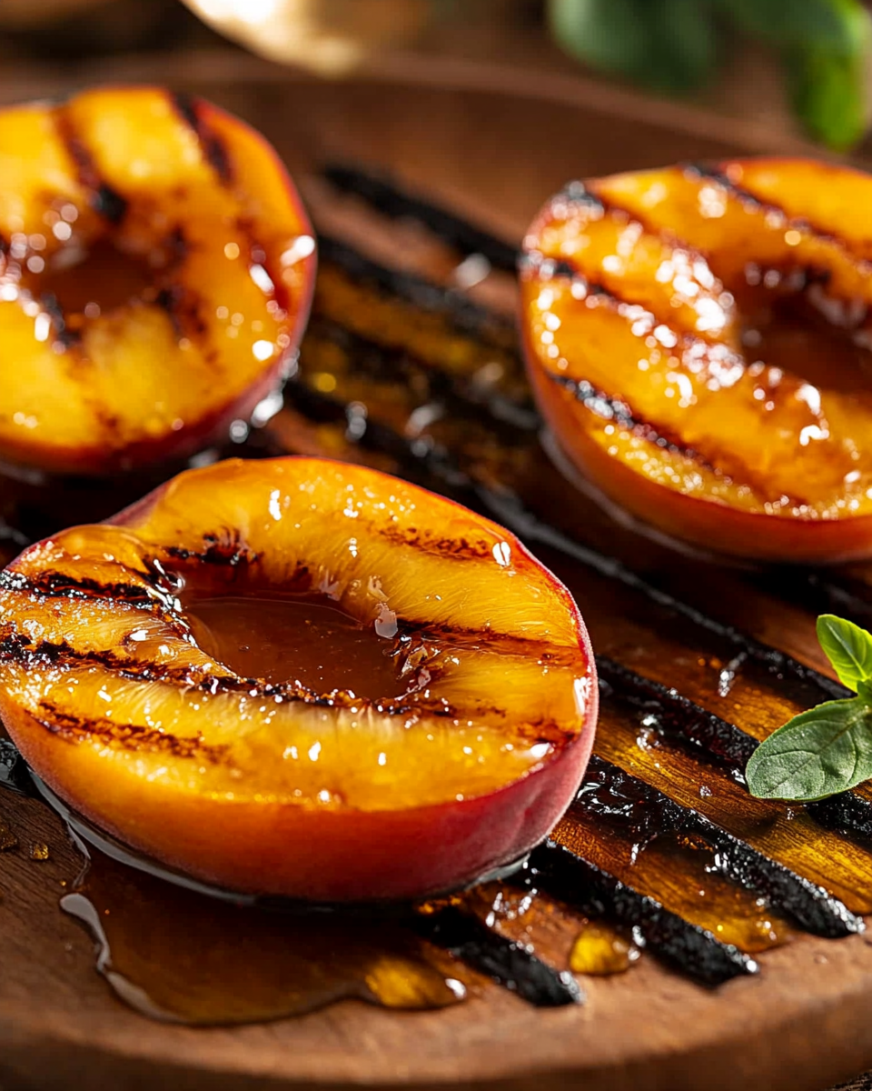 Grilled Peaches with Honey