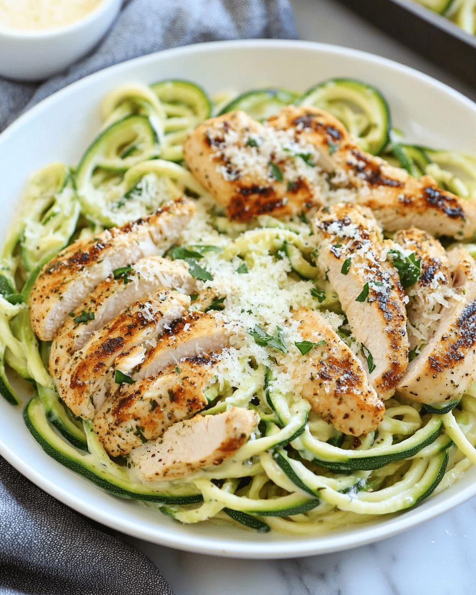 Low-Carb Chicken Zoodle Alfredo