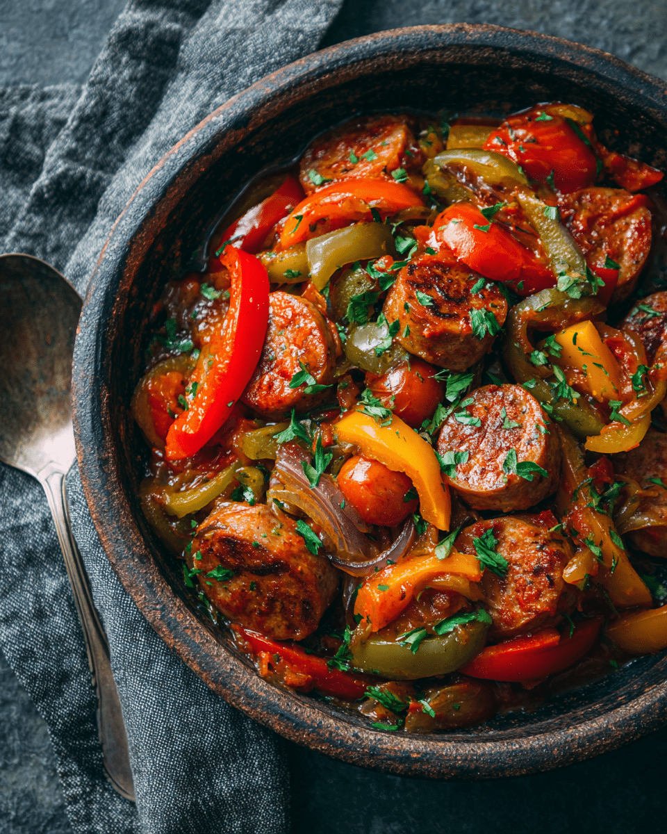 Cajun Sausage Pepper Mix – Crockpot Sausage