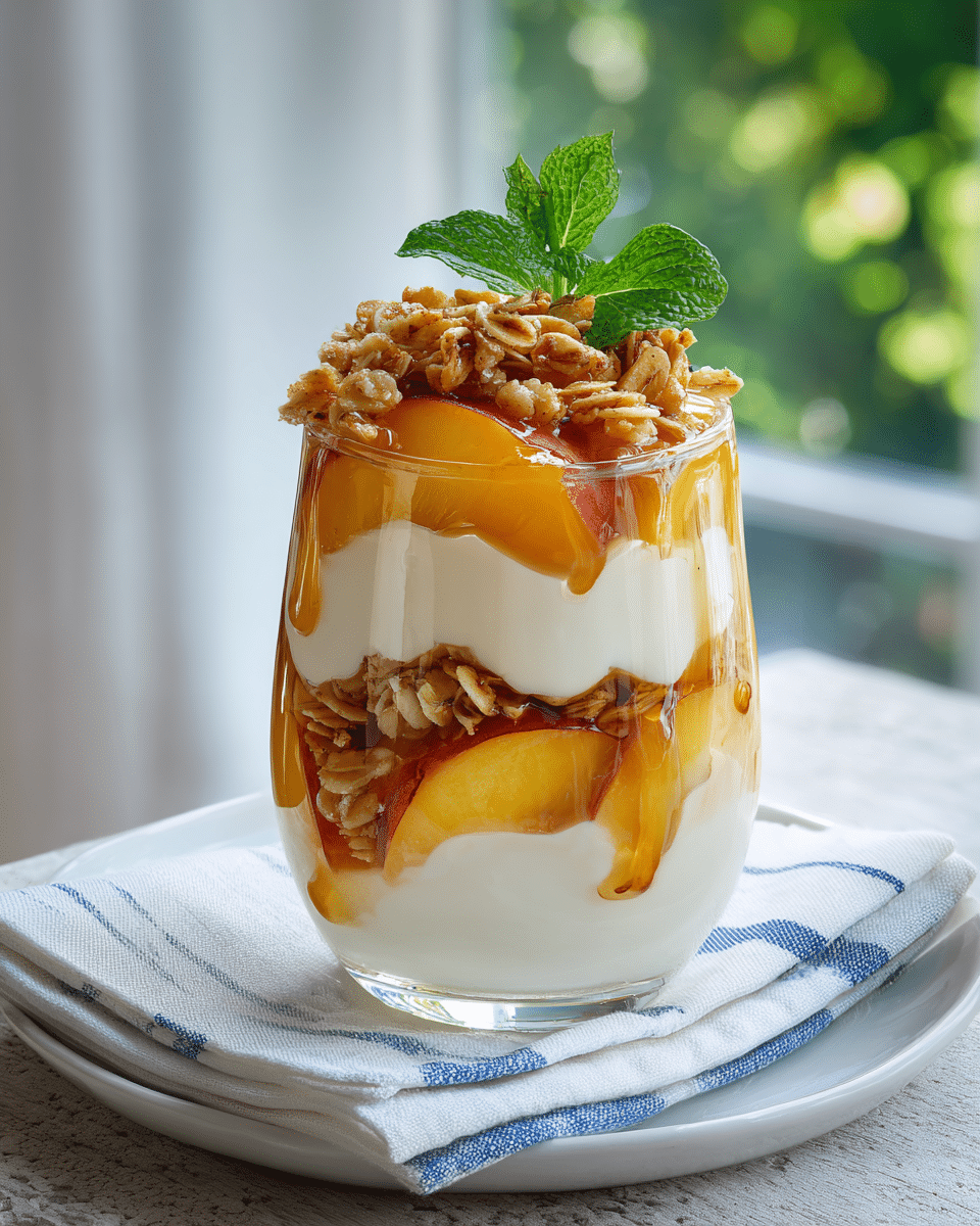 Easy Peach Yogurt Breakfast Parfait