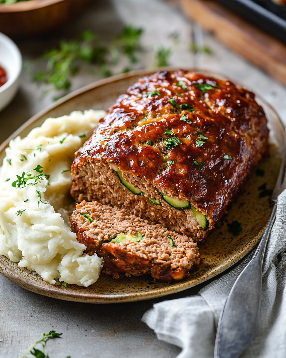 Turkey Meatloaf with Zucchini