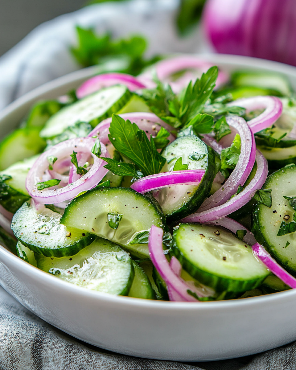Crunchy Cucumber Onion Salad
