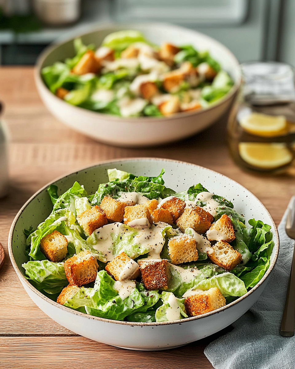 Classic Caesar Salad with Homemade Dressing