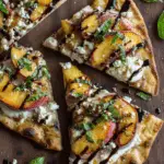 Balsamic Peach Flatbread Pizza