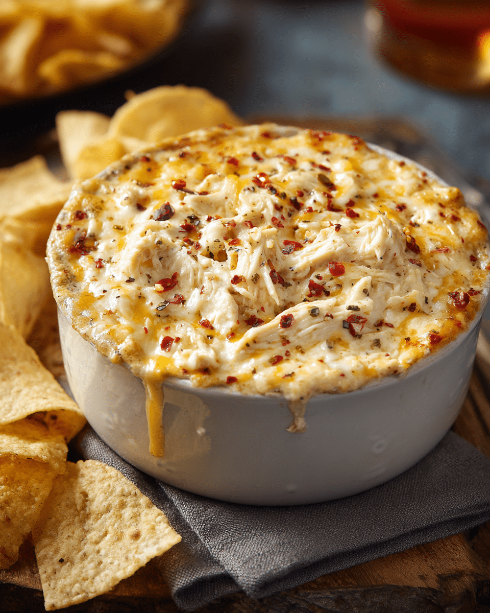 Creamy Banana Pepper Chicken Dip