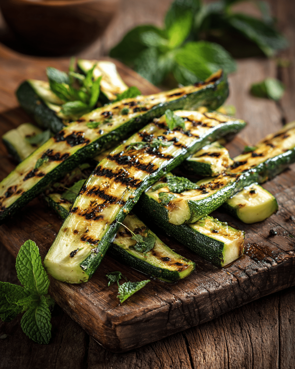 Mint-Infused Grilled Zucchini