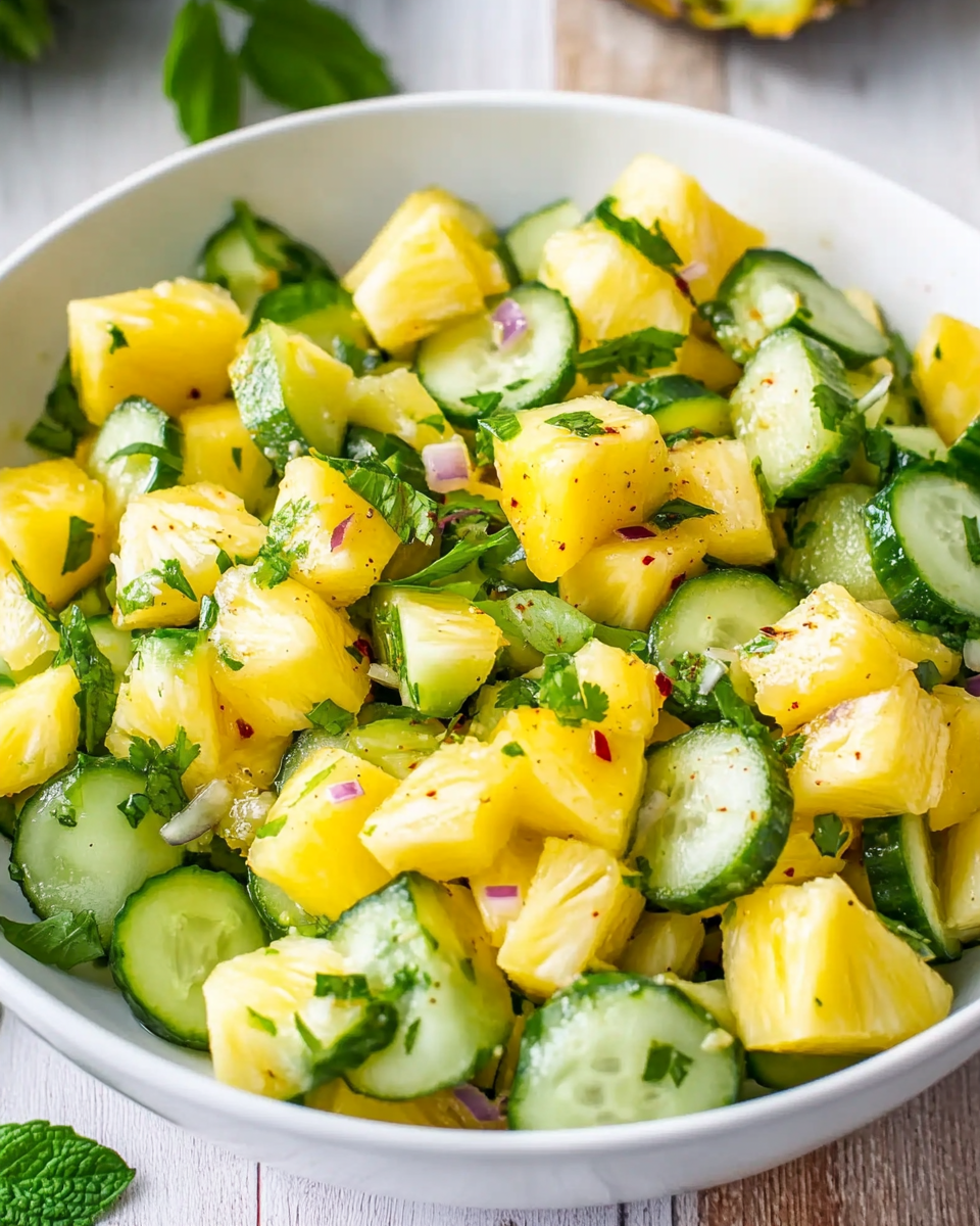 Pineapple Cucumber Salad for Summer BBQs
