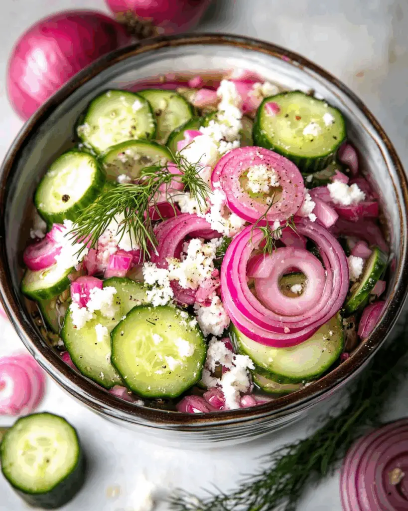Pickled Cucumber & Red Onion Salad
