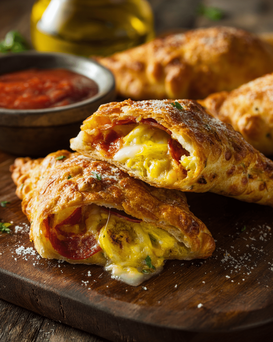 Banana Pepper Pizza Pockets – Easy & Cheesy