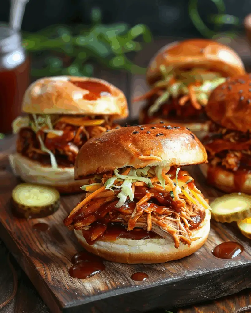 Sweet BBQ Chicken Sliders – Crockpot Chicken